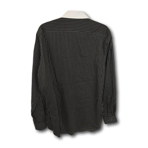 MICHAEL Michael Kors Mens Black & White Pinstripe Dress Shirt Size: 16.5  32/33 - Picture 2 of 7
